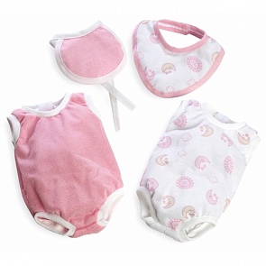 Набор одежды для пупса из серии Elegance 42 см.: 2 слюнявчика и 2 боди (Arias, Т13746)